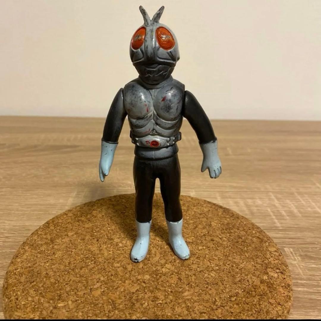 当時物 昭和レトロ ソフビ 旧バンダイ 仮面ライダー1号 石森プロ　東映
