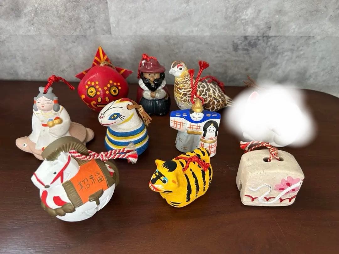 陶器動物置物 10点セット　郷土土産　土鈴など②