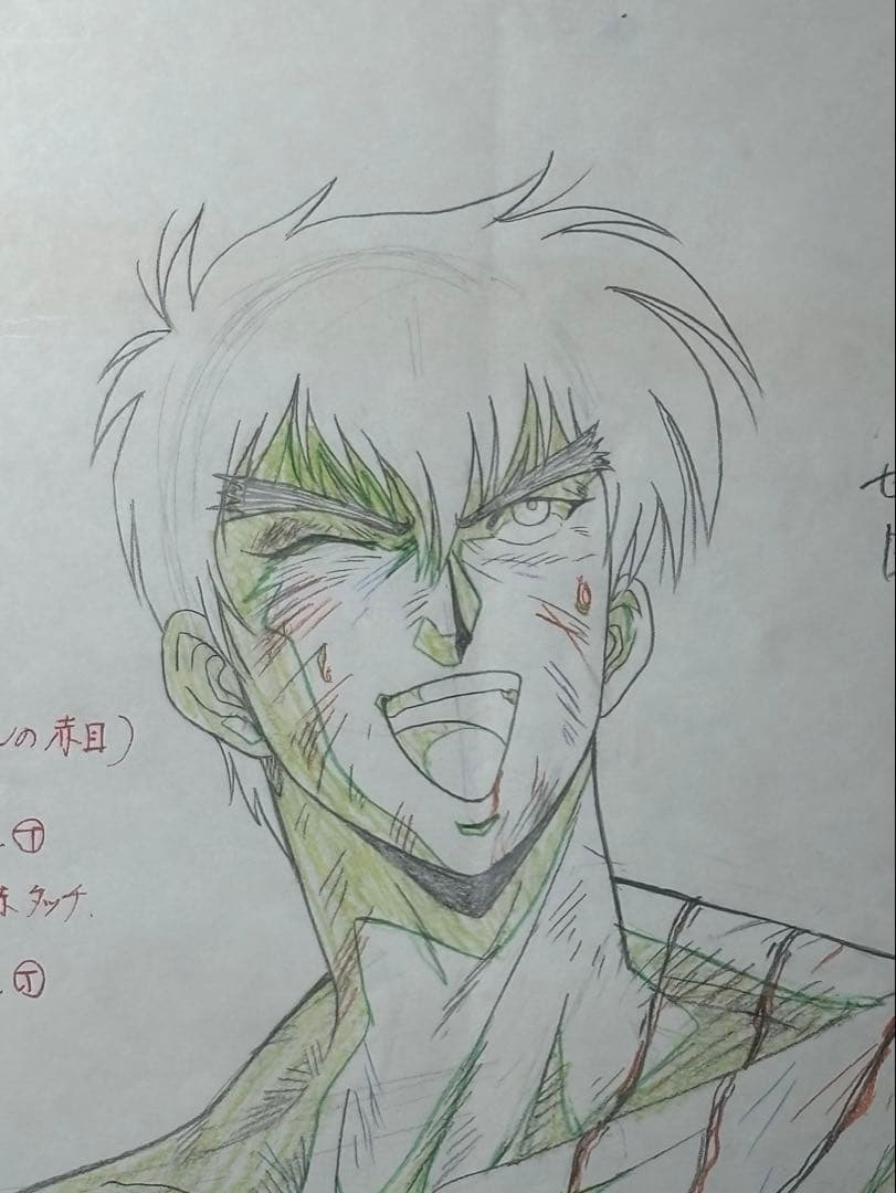 ぬーべー　セル画　アニメ　直筆レイアウト