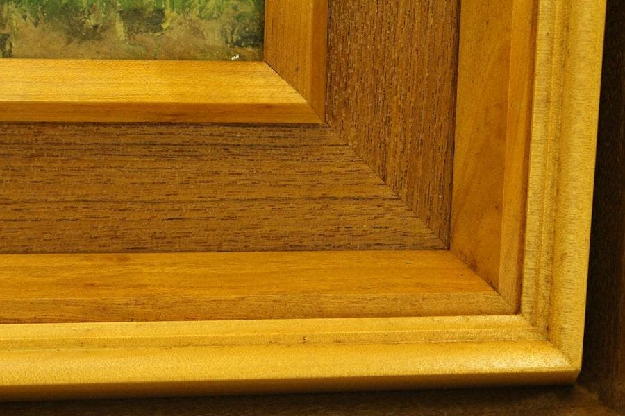 油絵調 レリーフ工藝画 田舎の風景 室内調度 壁飾り(ZE436)