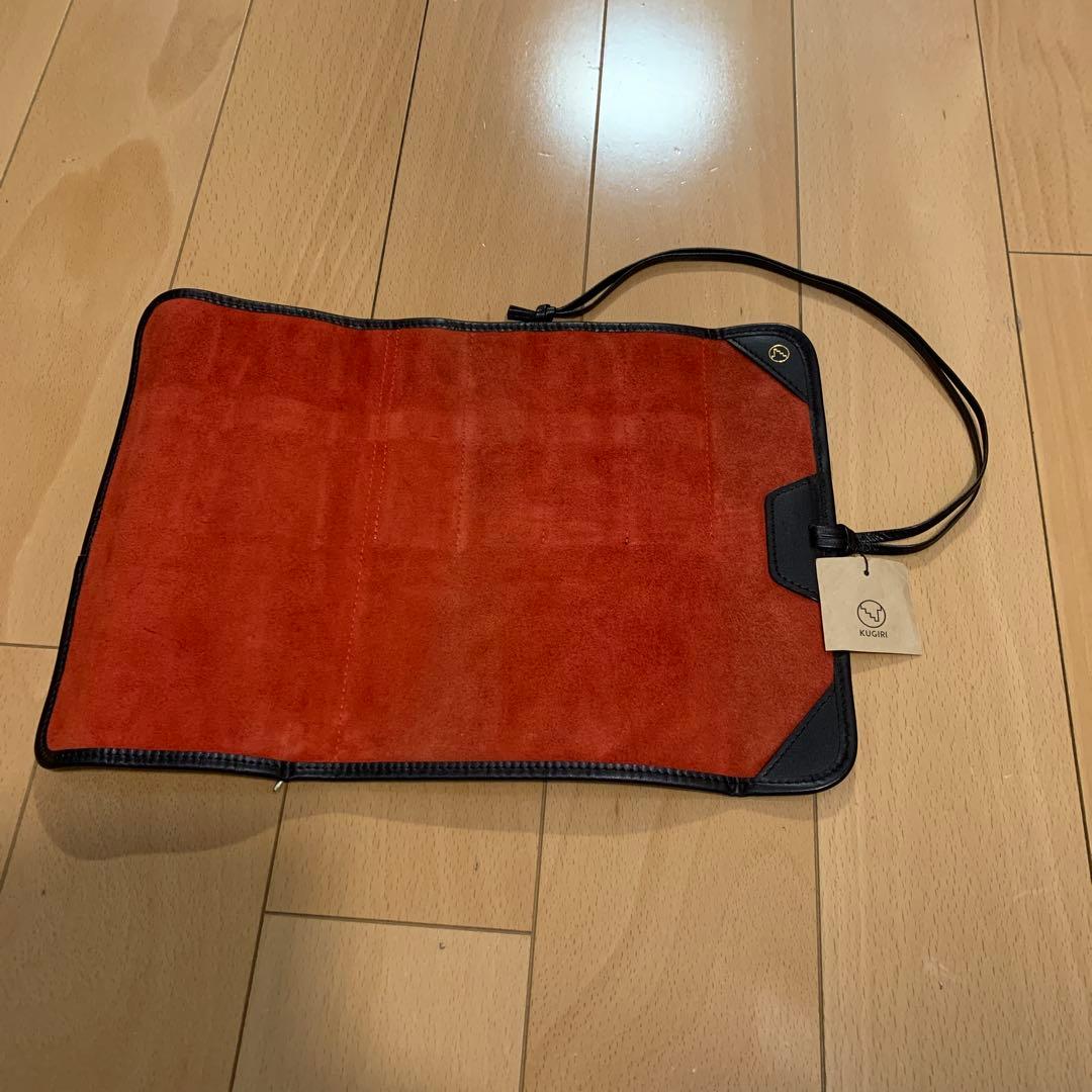 KUGIRIレザー スエード ペンケース