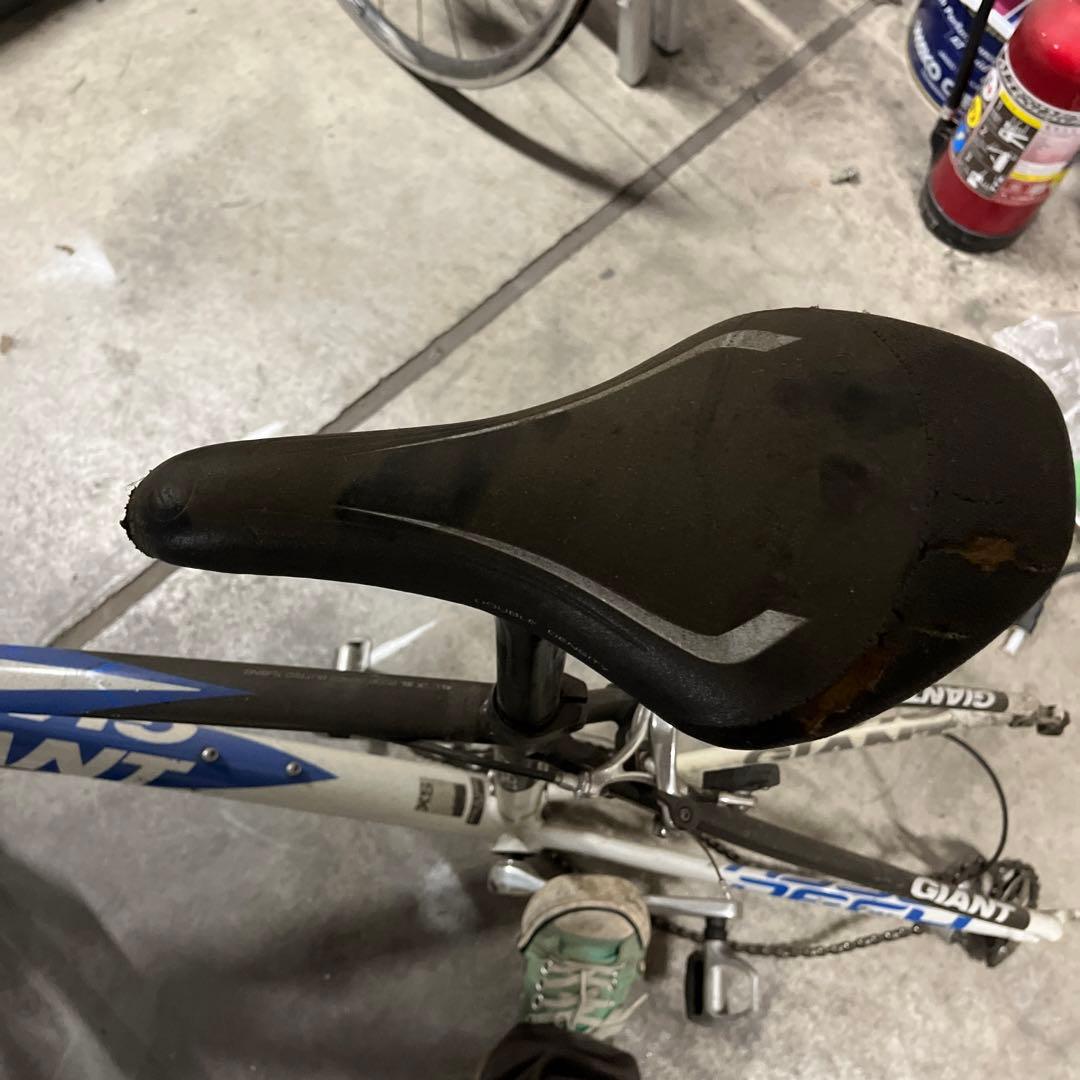 部品取り　ジャンク　GIANT ロードバイクフレーム 青白