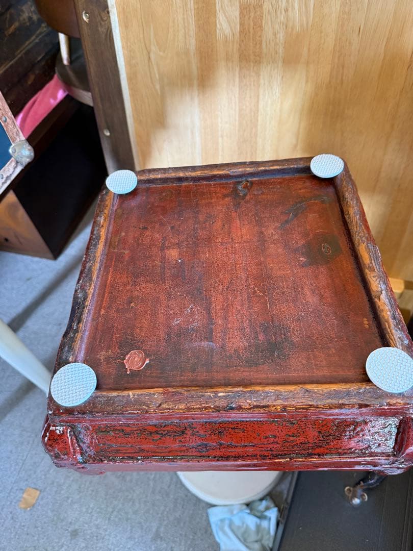明治〜昭和初期 朱塗り木箱 大型 アンティーク古民具