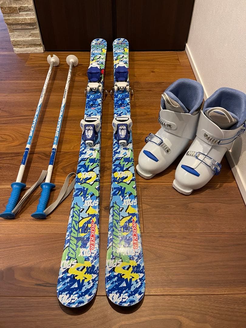 KAZAMA 子供用　スキー板 126cm ブーツ ストック セット ジュニア