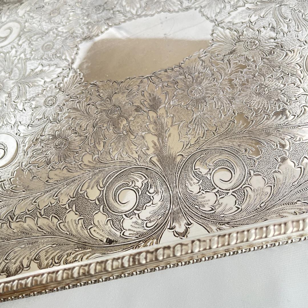 【Viners】 ギャラリートレー 46cm 【シルバープレート】大型