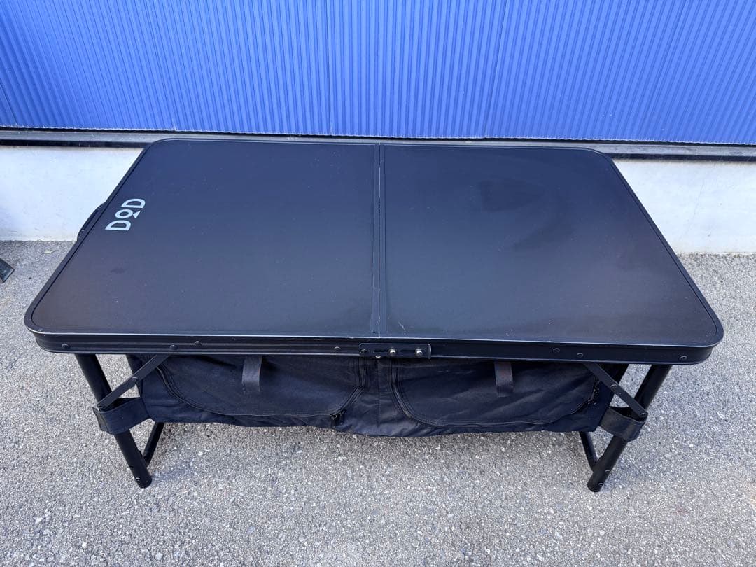 DOD グットラックテーブル 折りたたみ　高さ調整可4段階ブラック