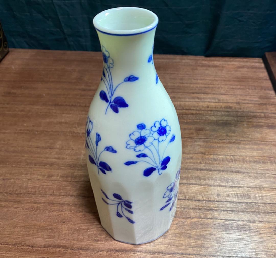 桜　海棠　面取徳利　一輪挿し