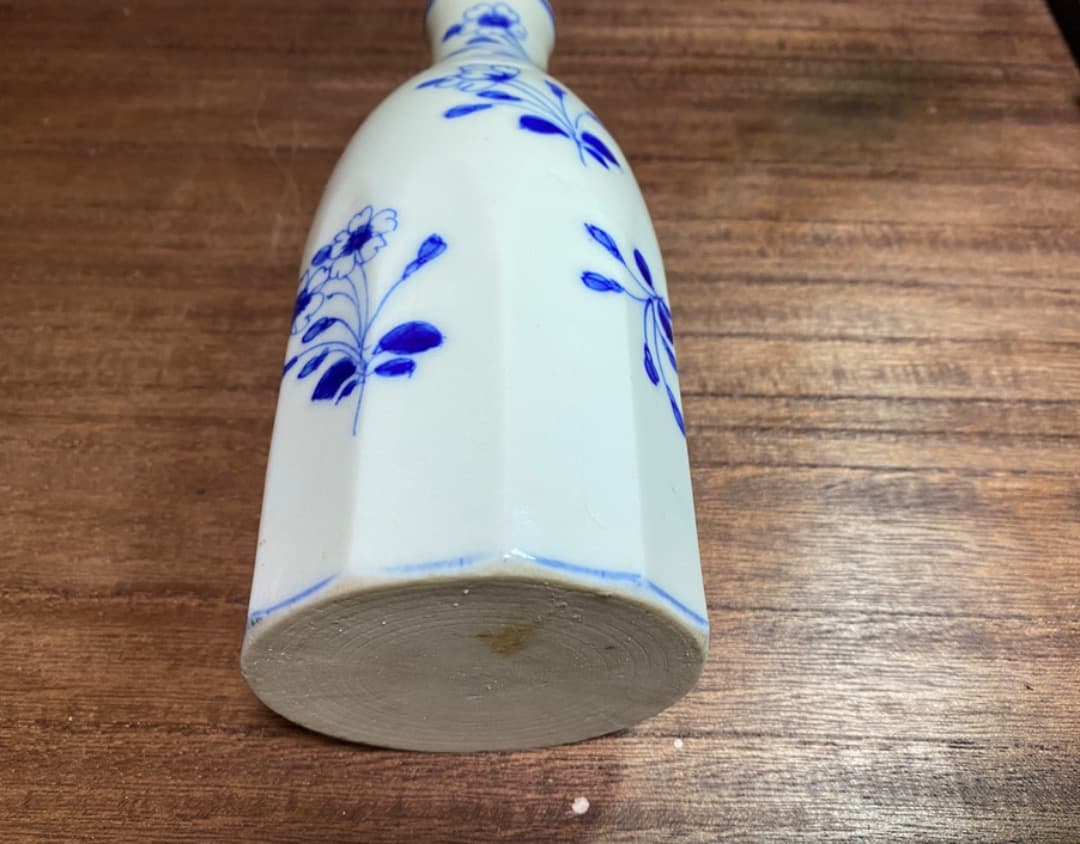 桜　海棠　面取徳利　一輪挿し