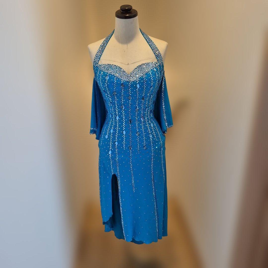 社交ダンス　ラテンドレス　青　S～M