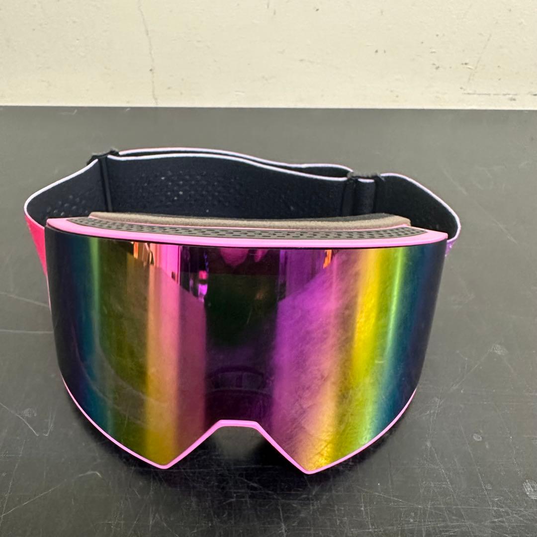 スキースノボゴーグルピンク　ミラーレンズ