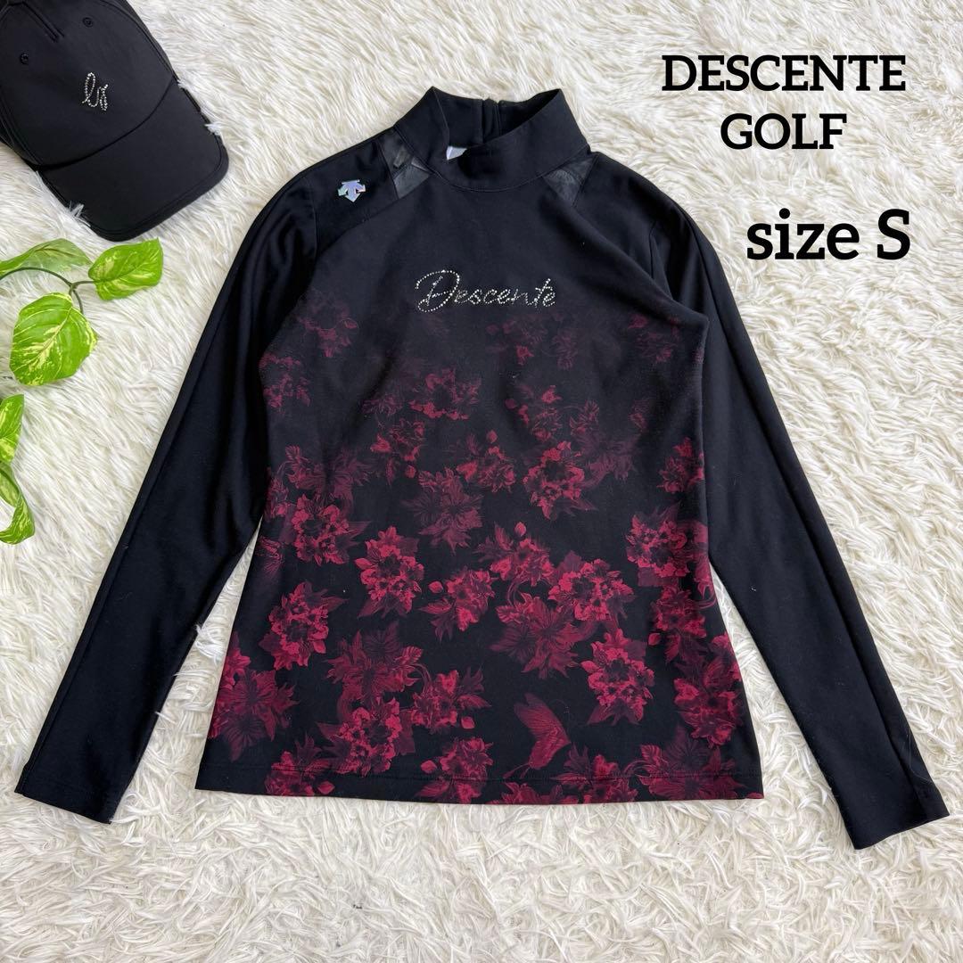【デサントゴルフリュクス】美品 モックネック 高級ライン Sサイズ レディース
