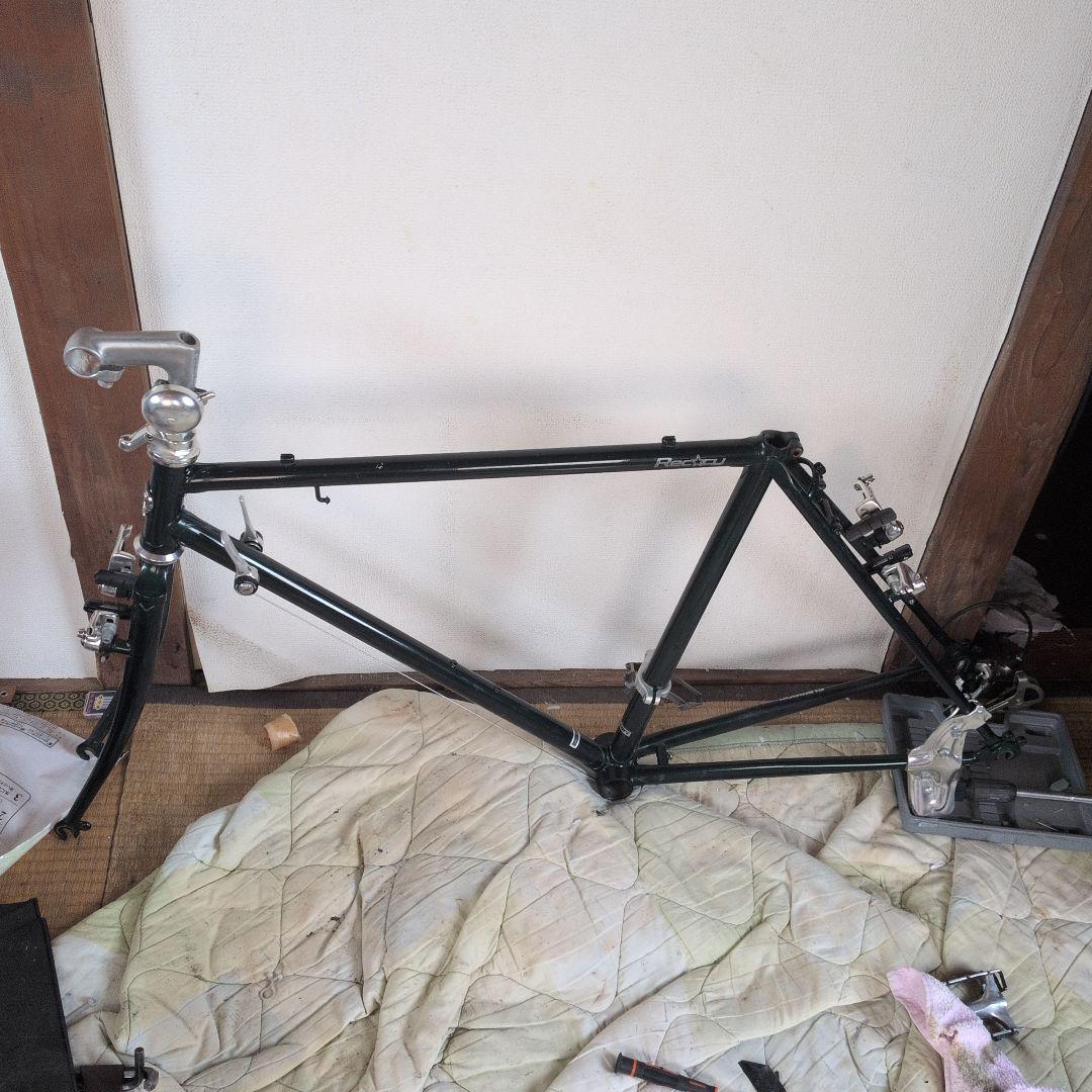 クロモリフレーム　バテッド　シートポスト　カンチブレーキ　ディレイラー付属