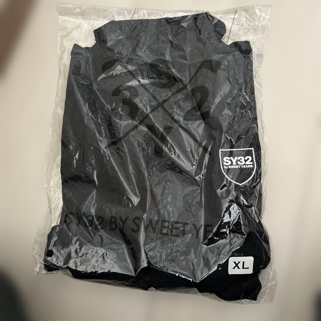 SY32 by SWEET YEARS 半袖ZIPポロシャツ BLACK XL