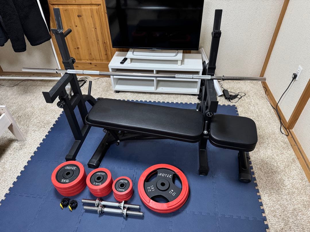 iROTEC トレーニングベンチセット ベンチプレス 引き取り限定