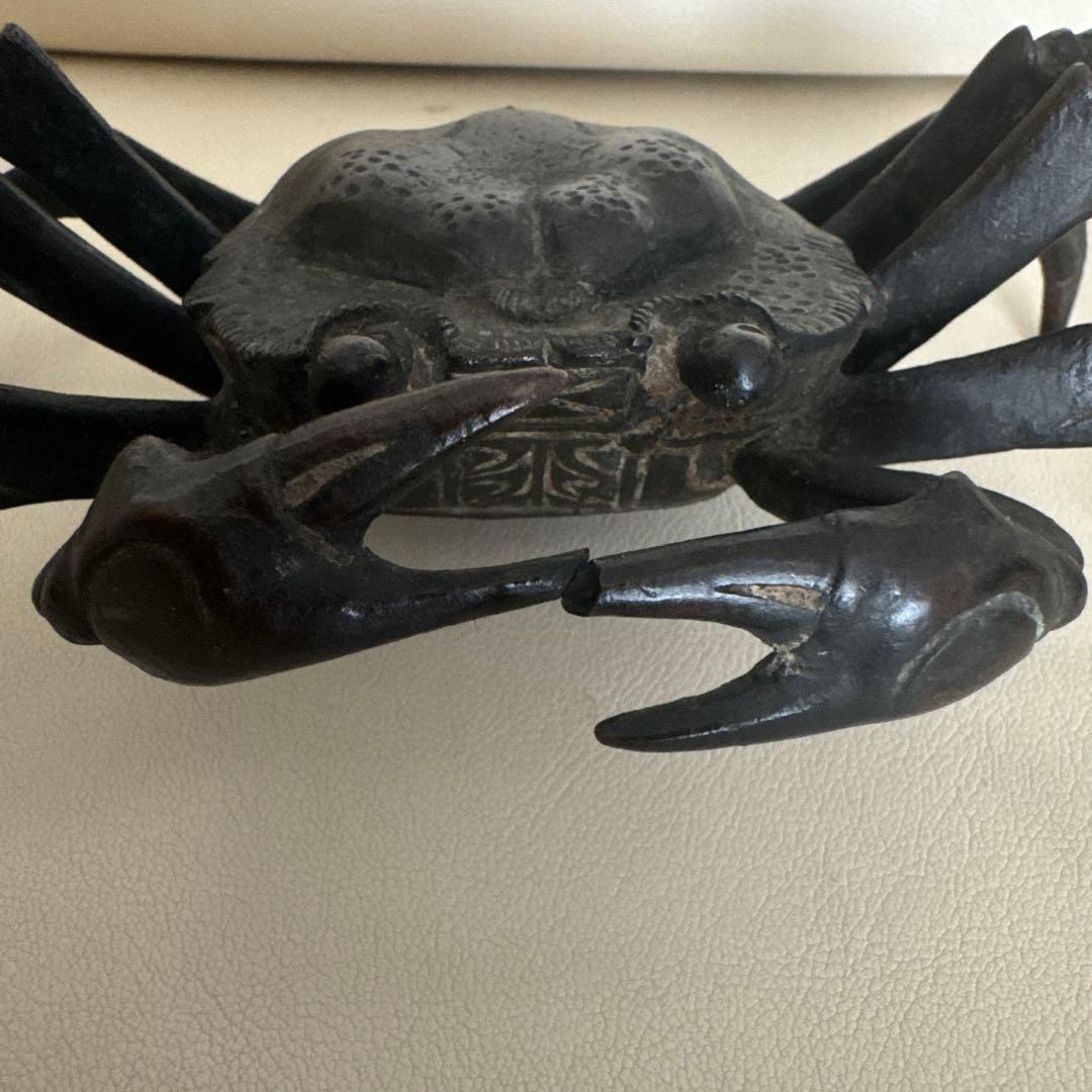 蟹　カニの置物　金属製　レトロ