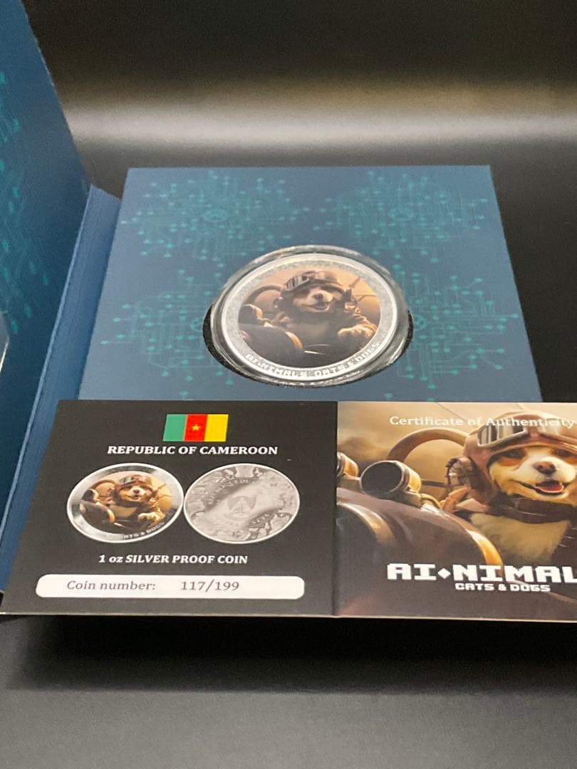 【ゆ】カメルーン共和国 AI ANIMALS 銀貨2点おまとめ品