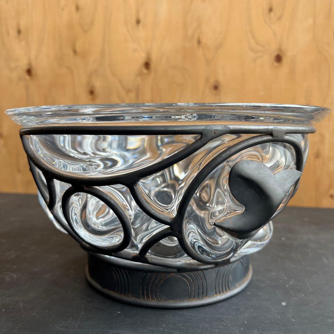 「超希少」クリスタルガラス ボウル ドーム クペリエール アイアン 工藝