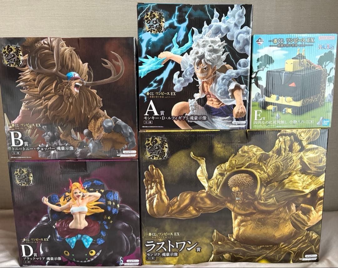 一番くじ　ワンピース　EX悪魔を宿す者達　フィギュア　5点セット　魂豪示像