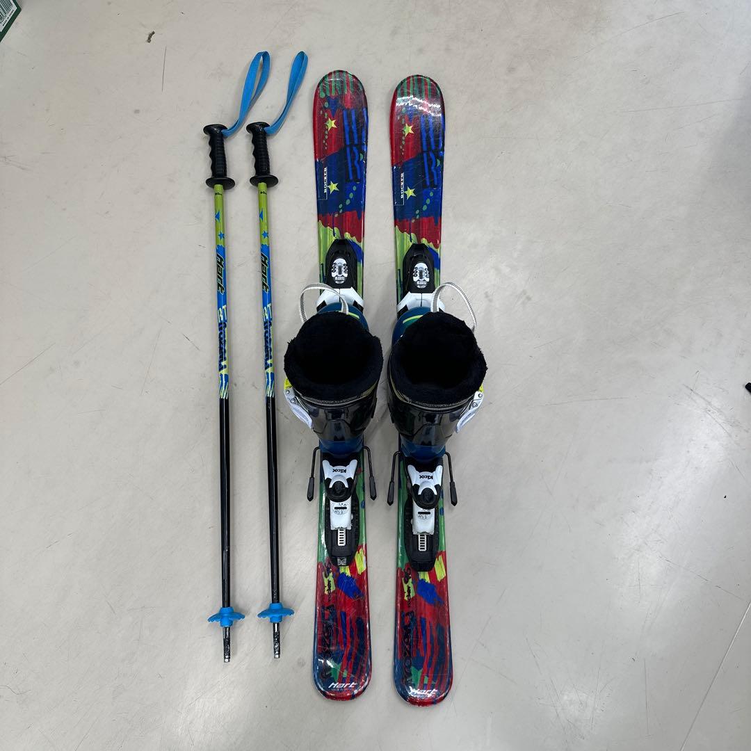 キッズスキー板96/ブーツ19/ストックのセット