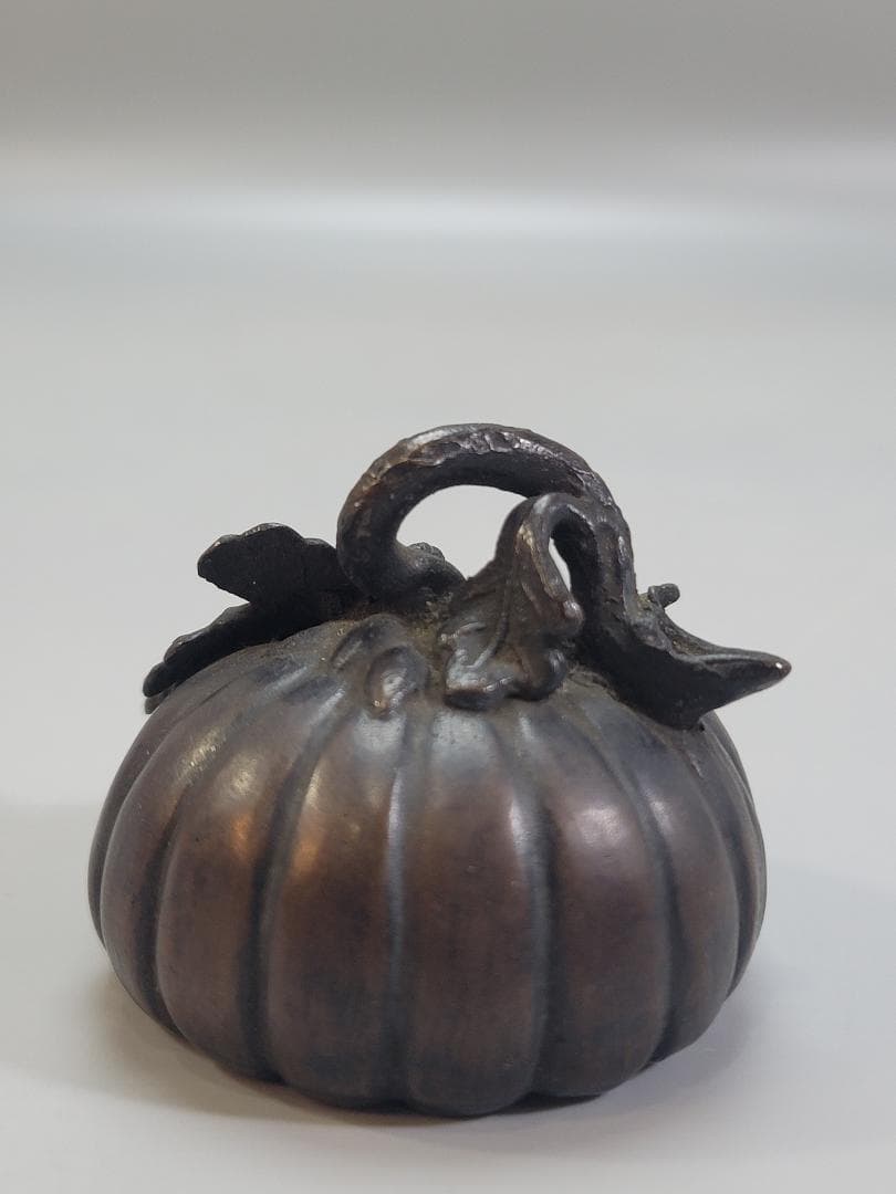 文房具 古銅 南瓜 水滴 大正十一年皇后陛下賜 文字在