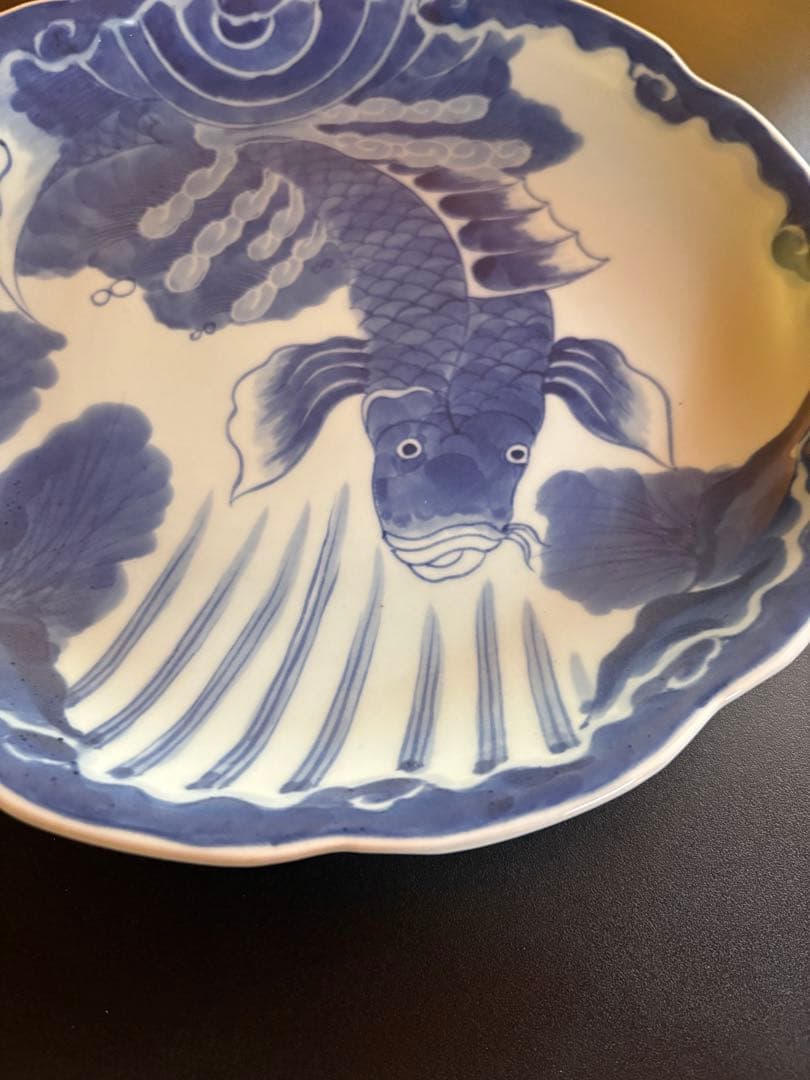 鯉の滝登り　皿　飾り皿