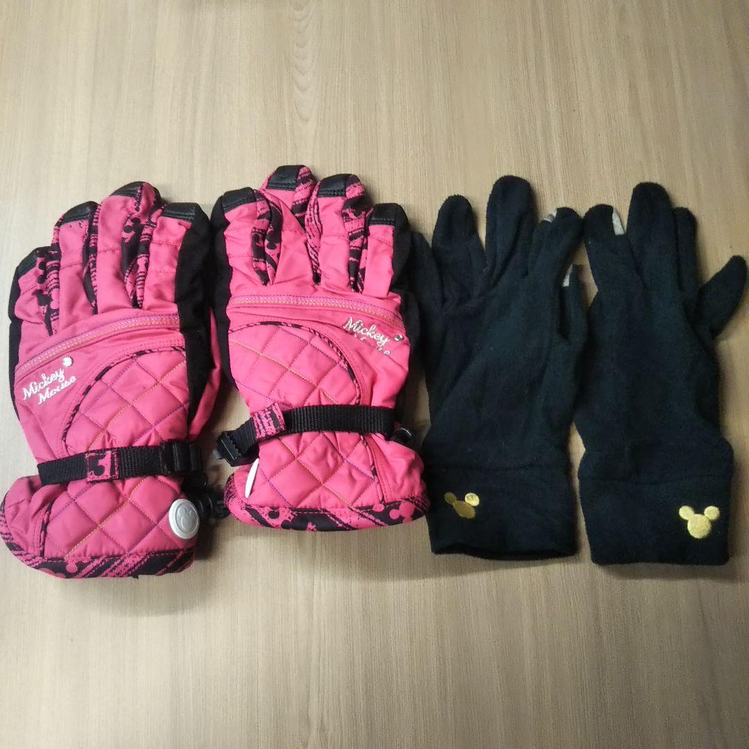 【着用一回】IGNIO×ディズニー スキーウェア 豪華フルセット ピンク M