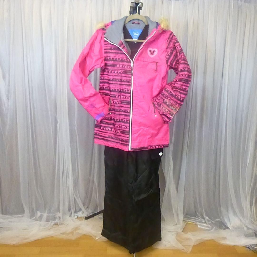 【着用一回】IGNIO×ディズニー スキーウェア 豪華フルセット ピンク M