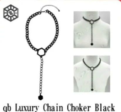 女王蜂 qb luxury chain choker black チョーカー