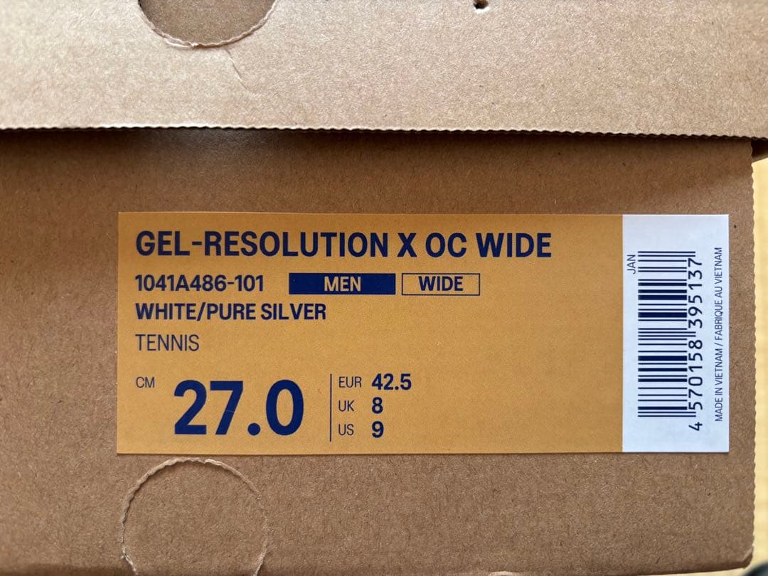 シューズ(男性用) asics GEL-RESOLUTION X OC WIDE 27.0cm