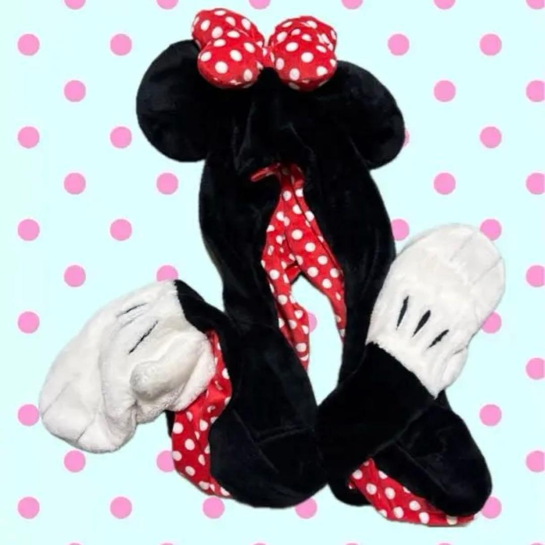 ミニー　マフラーファンキャップ　ヘアクリップ セット