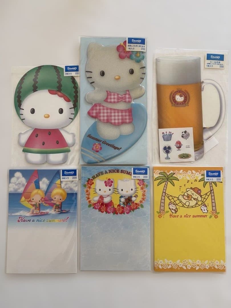 【激レア】サンリオ レトロ ポストカード 6点 パティ＆ジミー 波乗りキティ 他