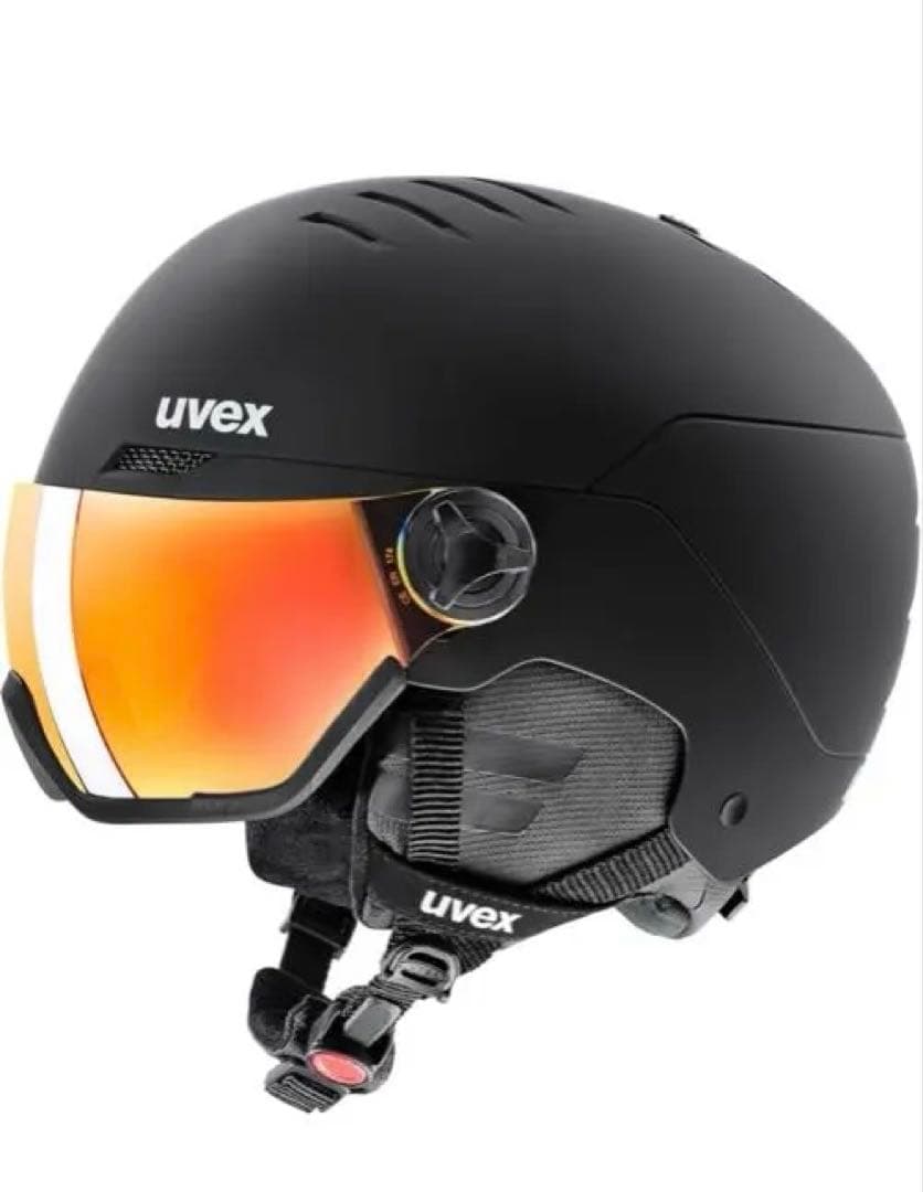 uvex ウベックス ブラックヘルメット オレンジミラー