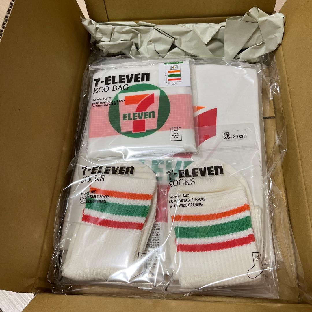 (未開封)セブンイレブン 当選品 Tシャツ・靴下・エコバッグ セット
