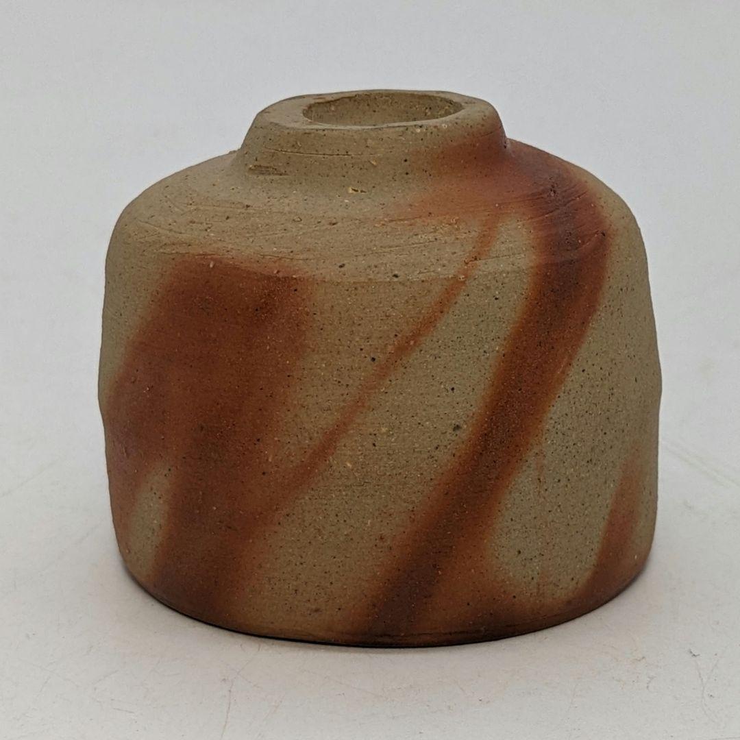 岡山県重要無形文化財 浦上善次 備前焼 緋襷酒呑 合箱共布 酒器 酒盃 酒杯