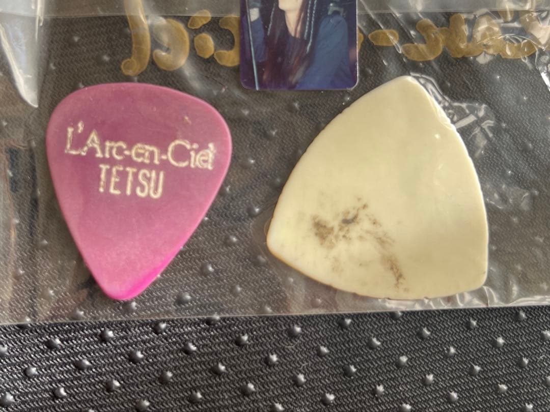 激レア！1992年インディーズ時代ラルク　TETSU 本人使用ピック(おまけ付)