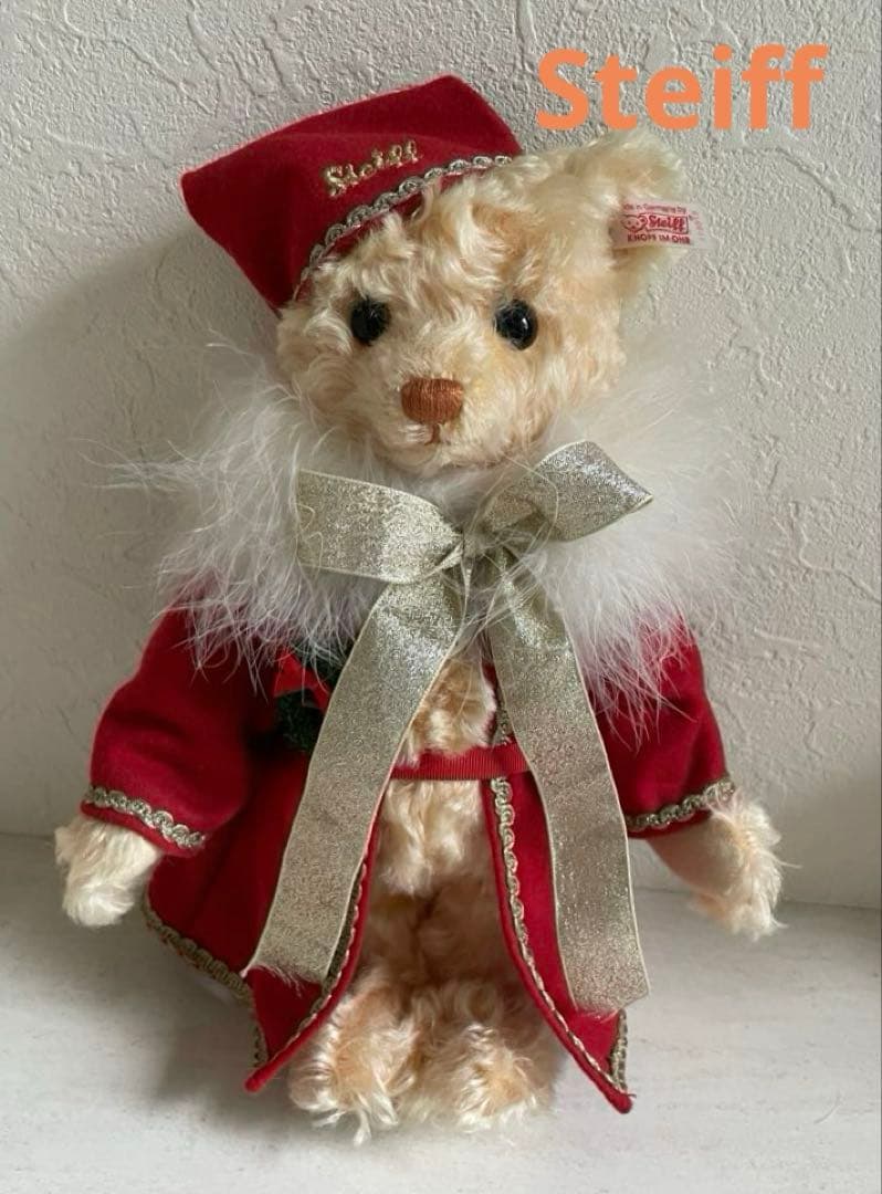 Steiffシュタイフ　サンタぬいぐるみ テディベア　2005年限定　クリスマス