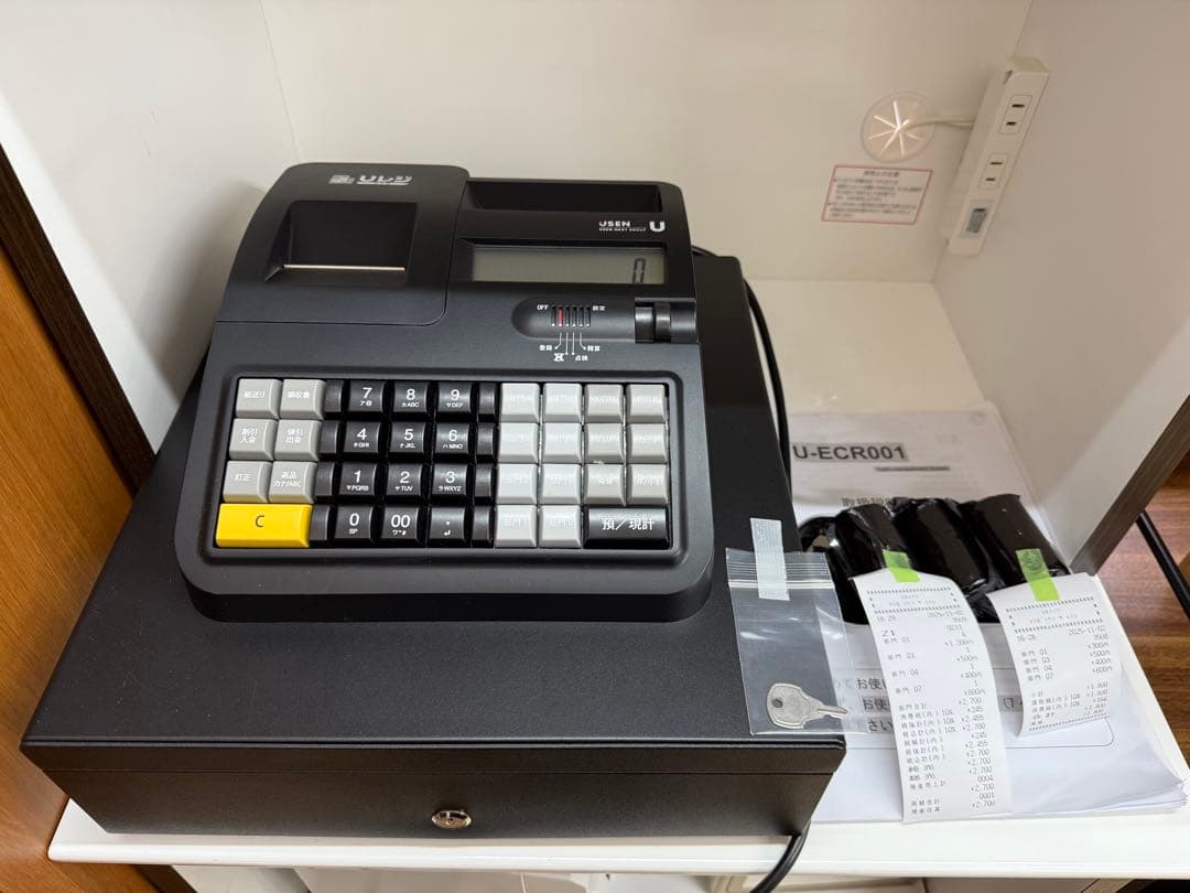 特売　美品　USEN Uレジ ブラック レジ機能付きU-ECR001