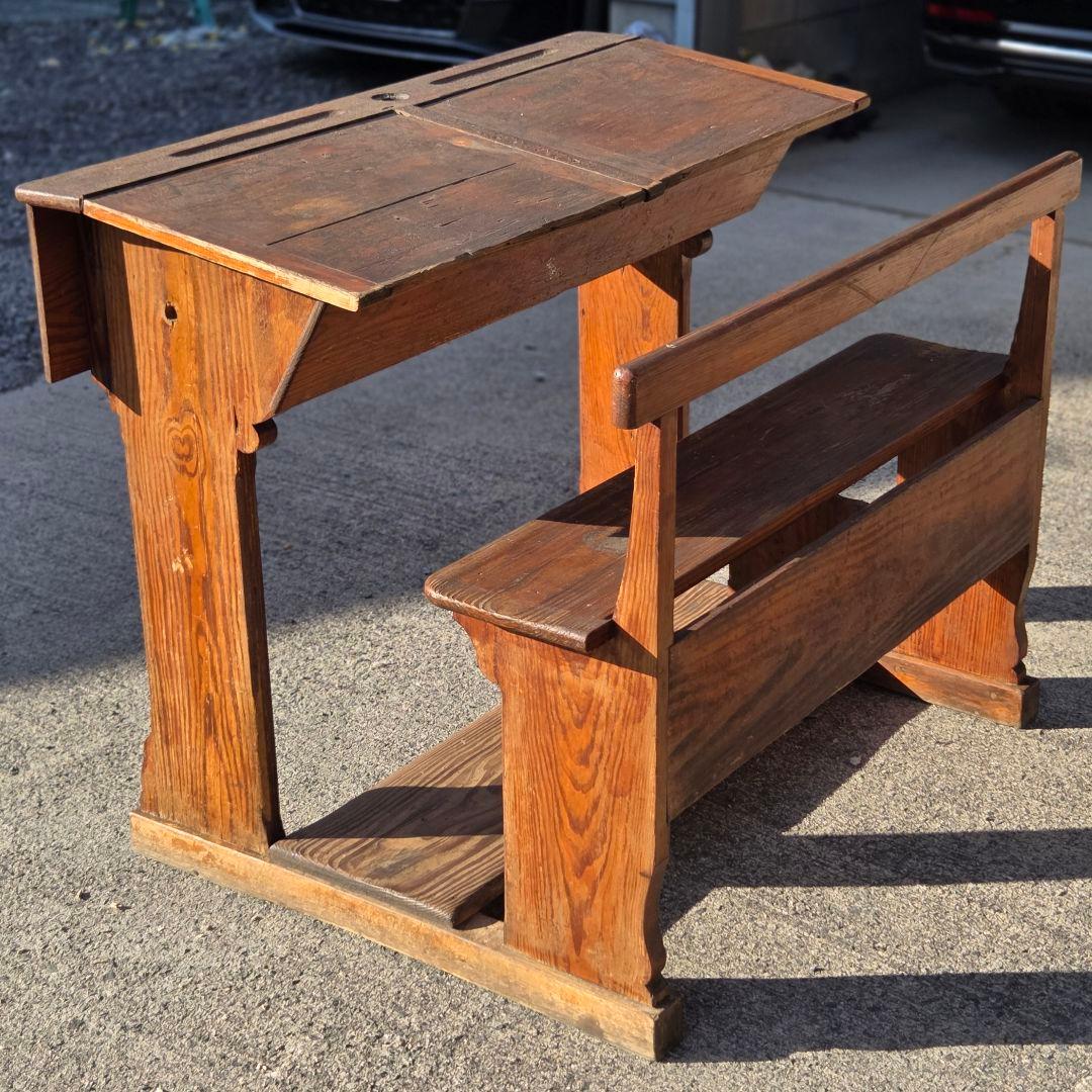 【値下げ中】リペア ヨーロッパ製 アンティーク デスク チェア 【送料込み】