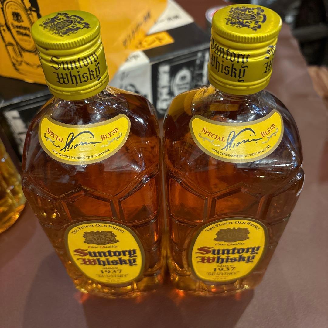 古酒 サントリー角4本 亀甲&グラスSET 未使用品