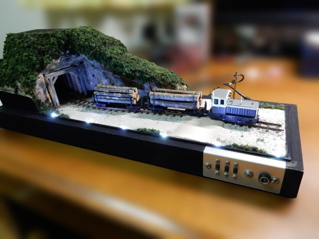 HOe(ナローゲージ) 鉄道模型 トンネル付きジオラマ