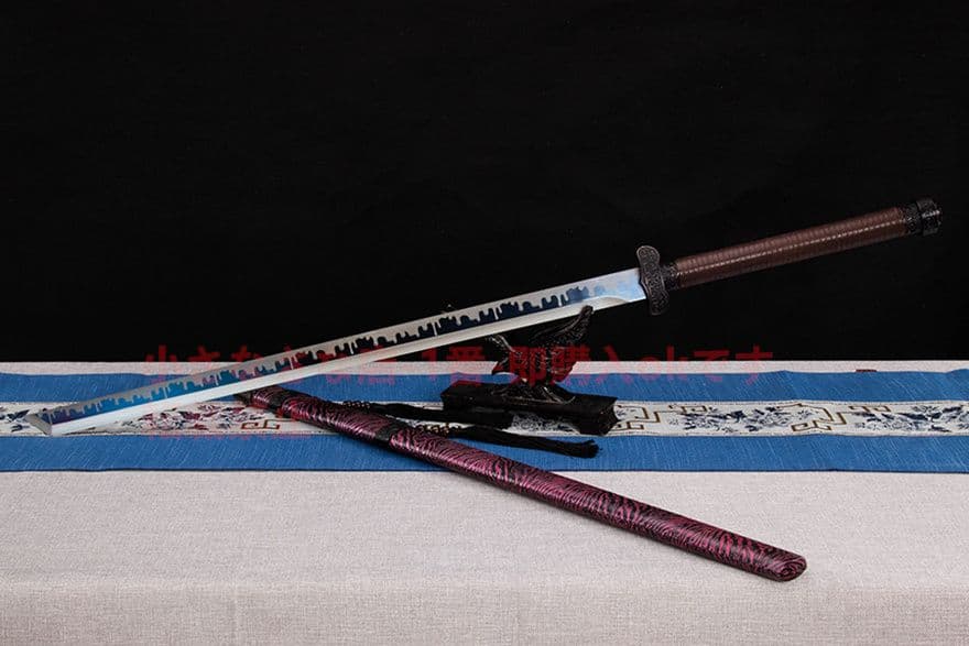 融流黒金古刀-高性能マンガン鋼 古兵器 武具　刀装具　日本刀　模造刀 居合刀