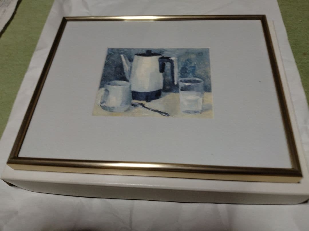 静物　真鍋君作油絵額入り