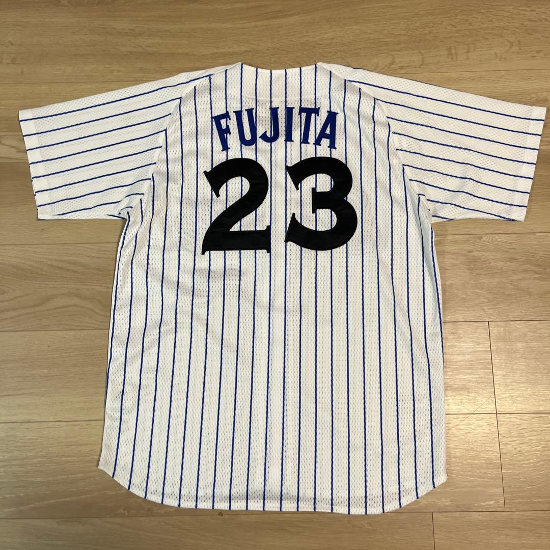 横浜DeNAベイスターズ　藤田　ホームユニフォーム　刺繍ユニフォーム