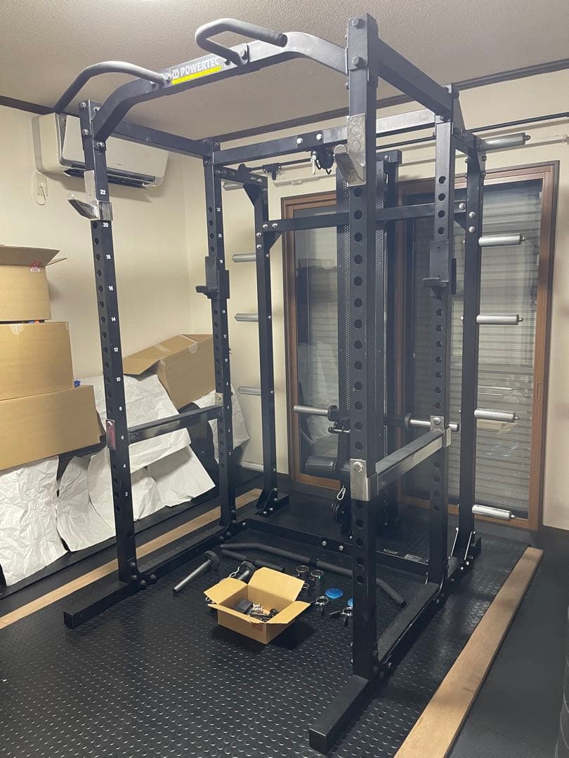 【引取り】ハーフラックとしても使えます パワーテック パワーラックセット