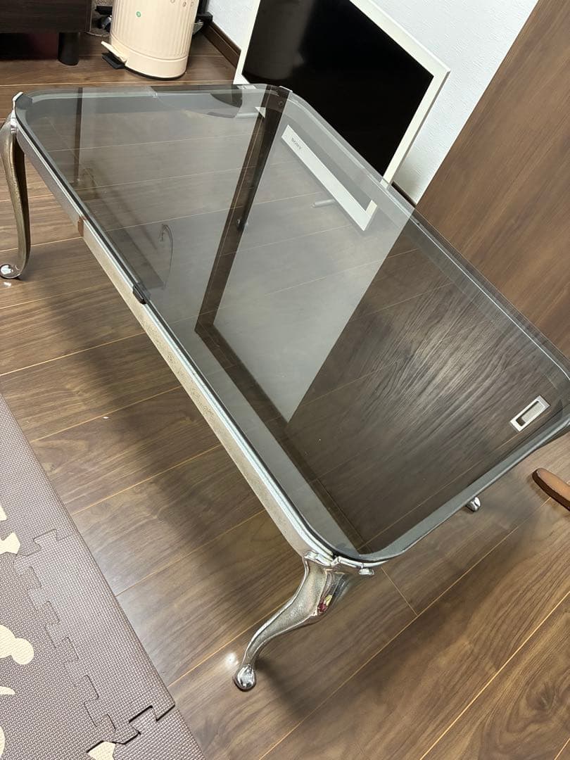 猫足　テーブル　オールドマルニ？　金属製　ヴィンテージ　レトロ　アンティーク