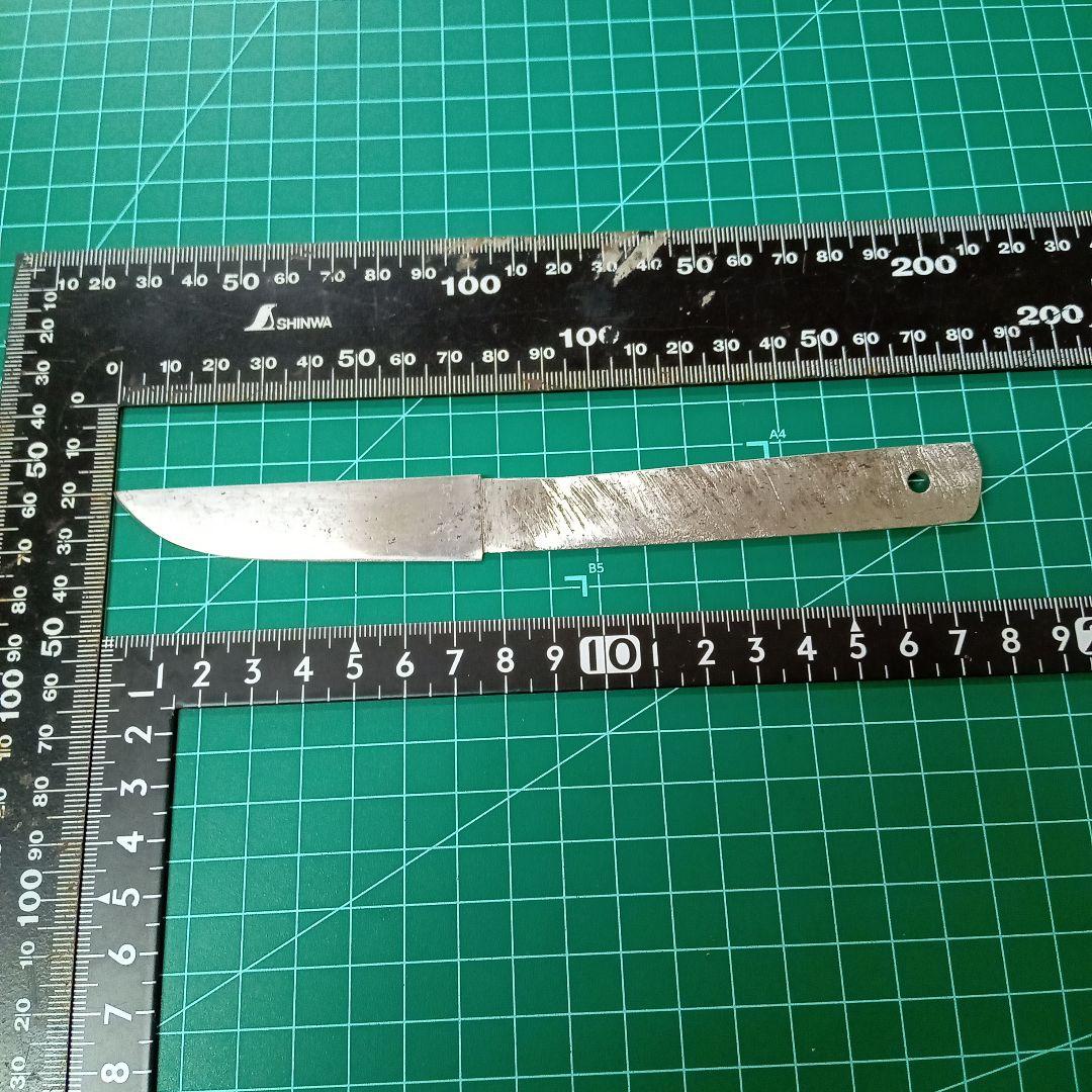 【ナイフ加工用玉鋼/合法サイズ】無銘脇差・短刀/錆身日本刀切先部分残欠