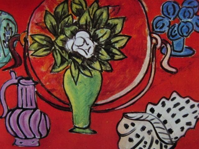 マティス「木蓮のある静物」、希少画集画、新品高級額、額装付