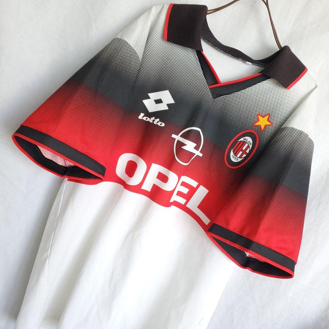 90s lotte ロット ACミラン ユニフォーム サッカー 旧 ゲームシャツ