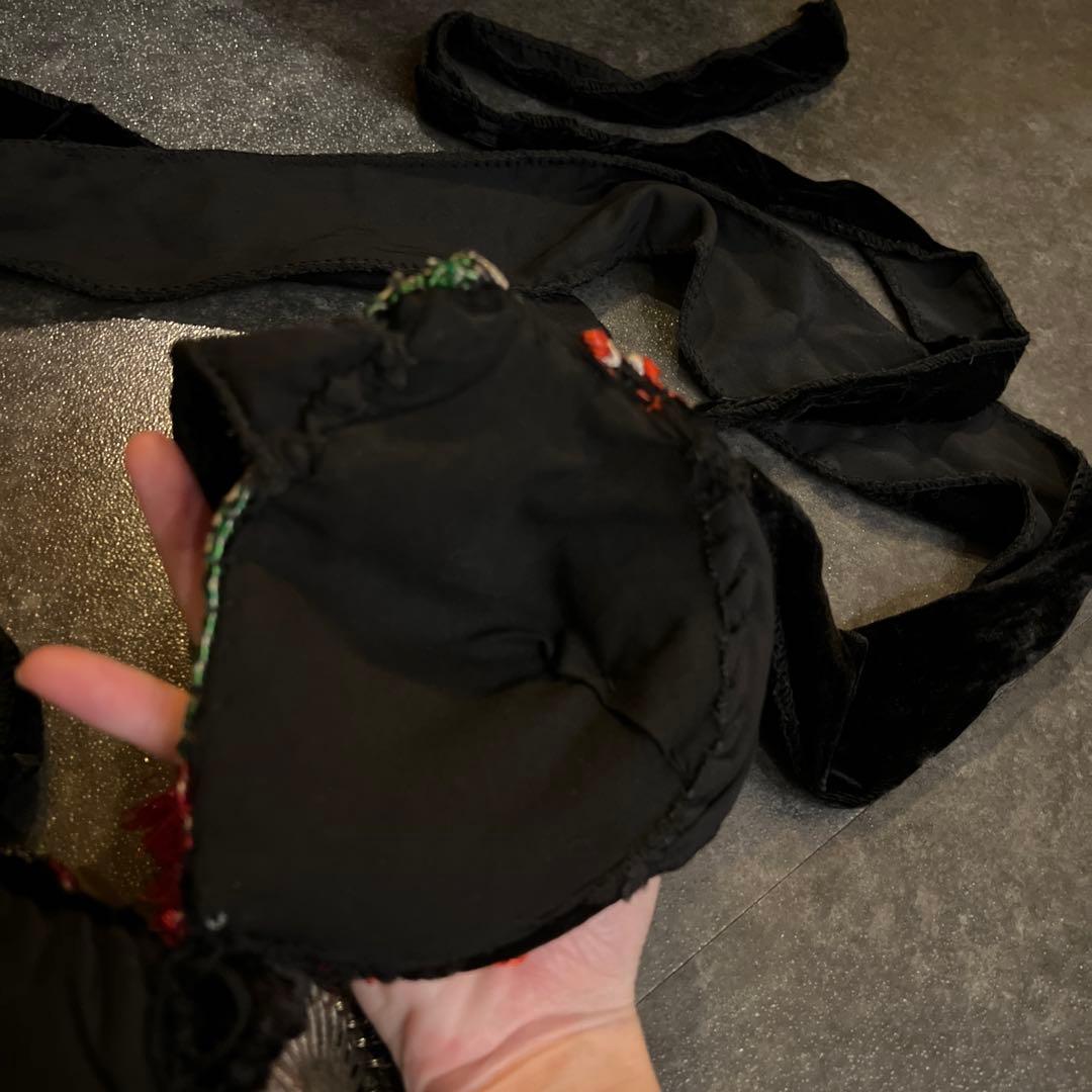 ベリーダンス　衣装　トライバル　フュージョン　赤　黒