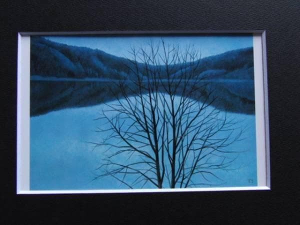 東山　魁夷、白夜、希少な額装用画集より、版上刷サイン入、新品高級額装付